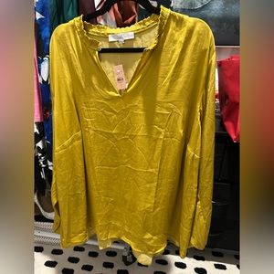 Loft Plus Yellow/Green Blouse - size 24